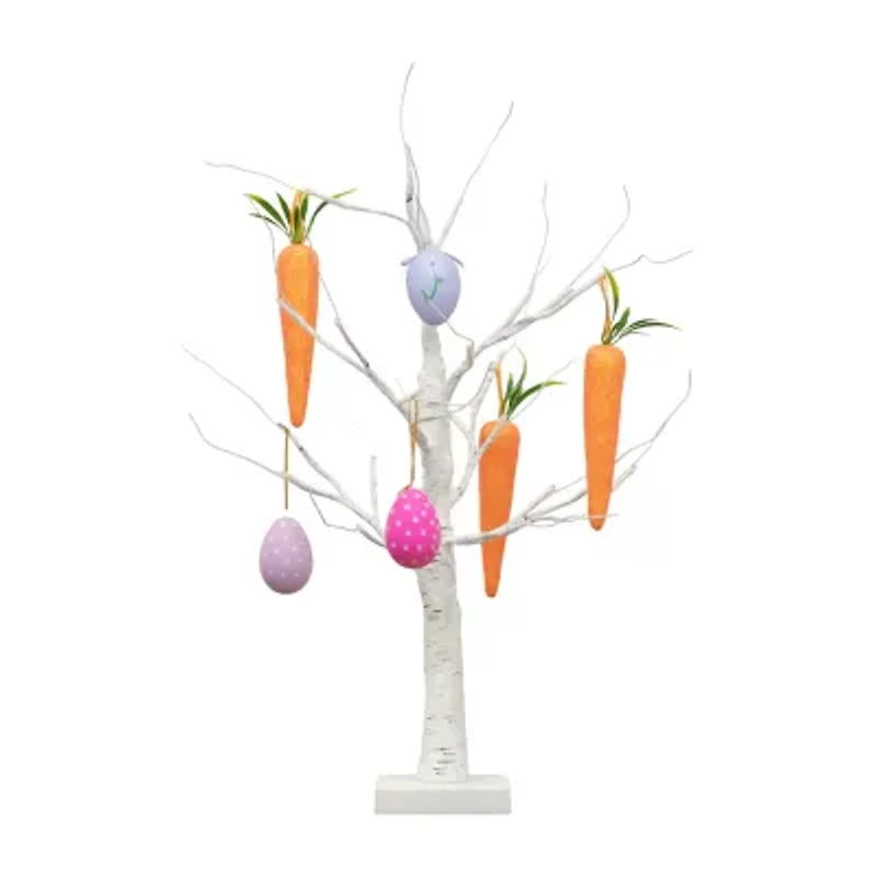 Nearly Natural 2ft Easter Egg And Carrots Ornament Twig Indoor Artificial Tree