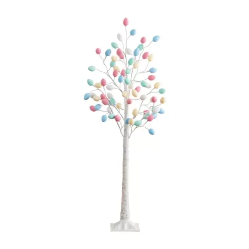 Nearly Natural 5ft Easter Twig Lighted Indoor Artificial Tree