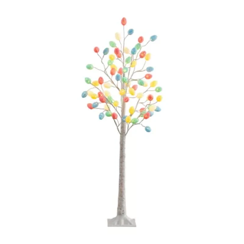 Nearly Natural 5ft Easter Twig Lighted Indoor Artificial Tree
