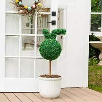 Nearly Natural 2-pc. 2ft Bunny Boxwood Topiary With Integrated Ground Stake Artificial Plant