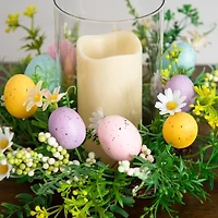 Nearly Natural 8" Candle Holder Artificial Flowers