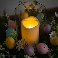 Nearly Natural 8" Candle Holder Artificial Flowers