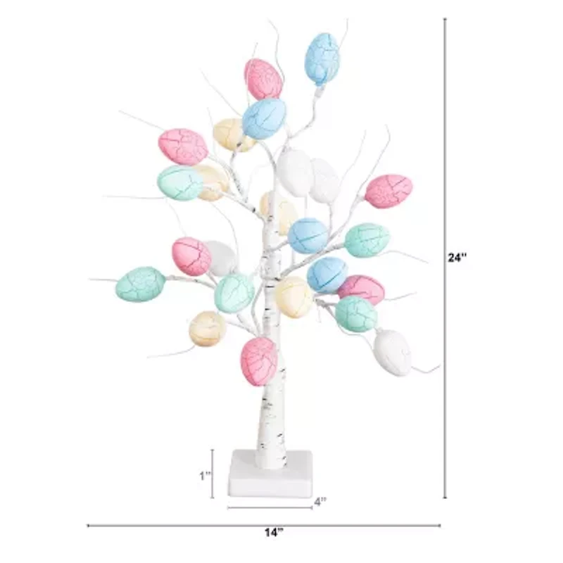 Nearly Natural 2ft Easter Egg Twig Indoor Artificial Tree