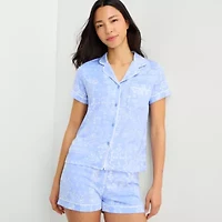 Jaclyn Womens Short Sleeve 2-pc. Pajama Set