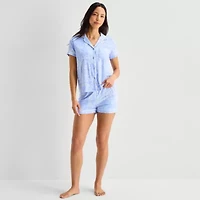 Jaclyn Womens Short Sleeve 2-pc. Pajama Set