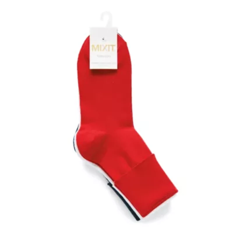 Mixit Womens 3 Pair Turncuff Socks