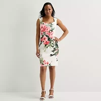 Maya Brooke Womens Abstract Jacket Dress