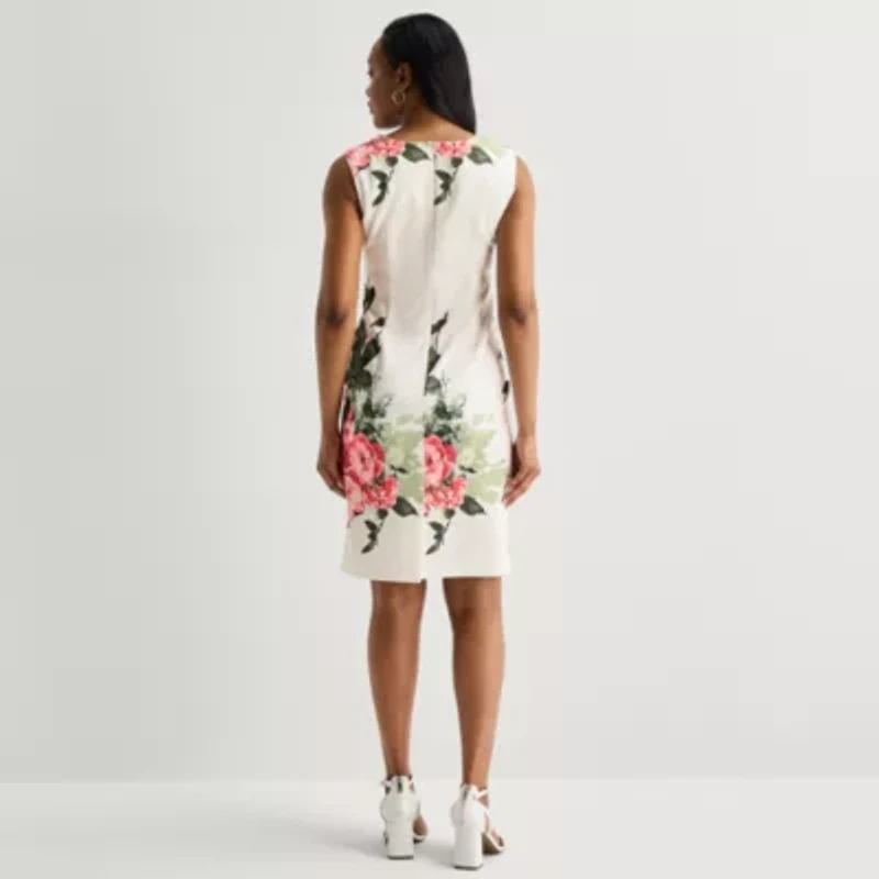 Maya Brooke Womens Abstract Jacket Dress