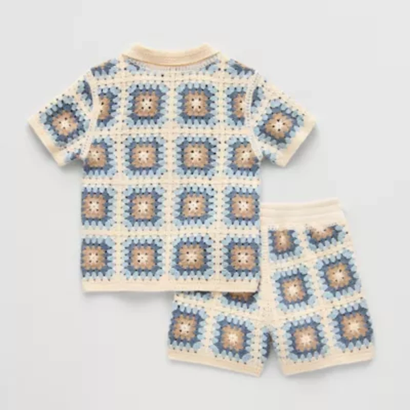Little Stitch Baby Boys 2-pc. Short Set
