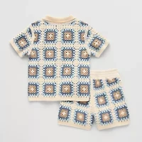 Little Stitch Baby Boys 2-pc. Short Set