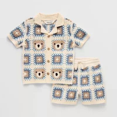 Little Stitch Baby Boys 2-pc. Short Set