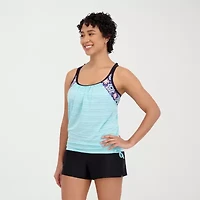 ZeroXposur Womens Geometric Tankini Swimsuit Top