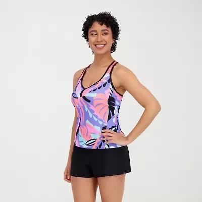 ZeroXposur Womens Built Bra Tankini Swimsuit Top