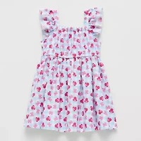 Disney Toddler Girls Short Sleeve Ruffled Minnie Mouse A-Line Dress