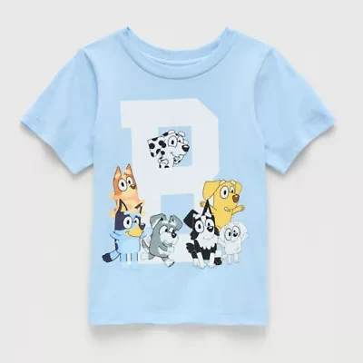 Toddler Girls Crew Neck Short Sleeve Bluey Graphic T-Shirt