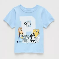 Toddler Girls Crew Neck Short Sleeve Bluey Graphic T-Shirt