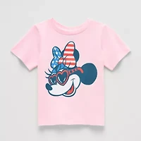 Disney Toddler Girls Crew Neck Short Sleeve Minnie Mouse Graphic T-Shirt