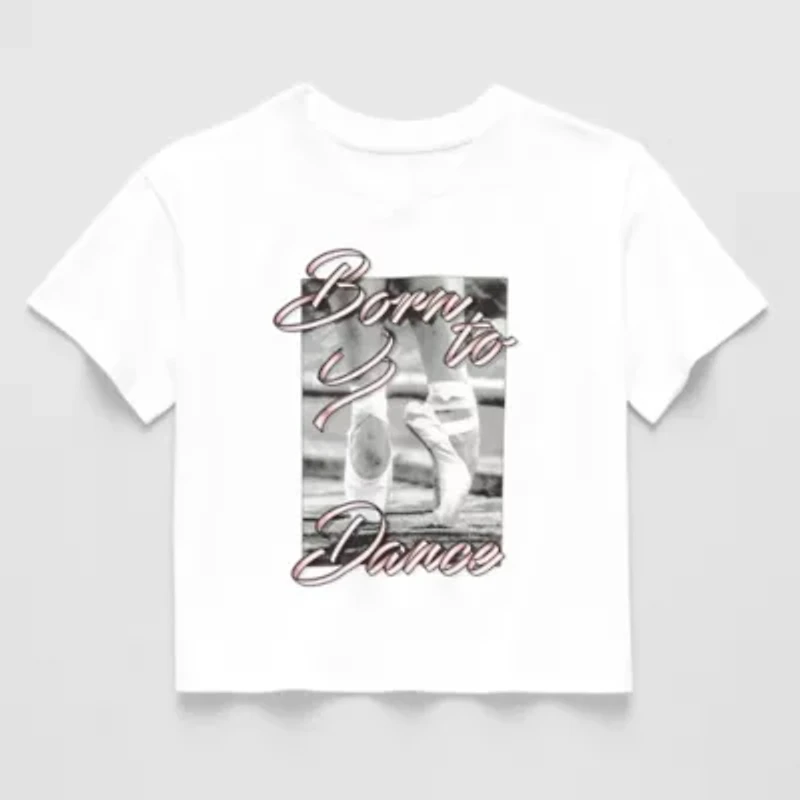 Xersion Little & Big Kid Girls Crew Neck Short Sleeve Relaxed Fit Graphic T-Shirt