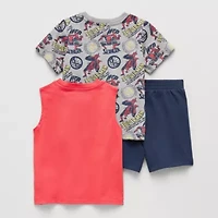 Toddler Boys Spiderman 3-pc. Short Set