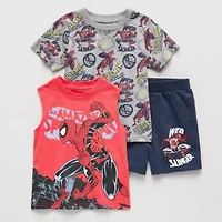 Toddler Boys Spiderman 3-pc. Short Set
