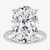 Grown Gorgeous (F / Vs2) Womens 7 Ct.T.W. Lab White Diamond 14K Gold Oval Side Stone Engagement Ring