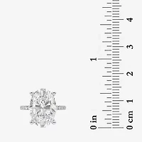 Grown Gorgeous (F / Vs2) Womens 7 Ct.T.W. Lab White Diamond 14K Gold Oval Side Stone Engagement Ring