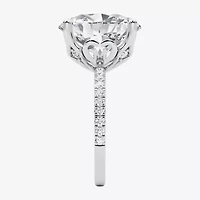 Grown Gorgeous (F / Vs2) Womens 7 Ct.T.W. Lab White Diamond 14K Gold Oval Side Stone Engagement Ring