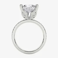 Grown Gorgeous (F / Vs2) Womens 7 Ct.T.W. Lab White Diamond 14K Gold Rectangular Side Stone Engagement Ring