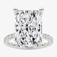 Grown Gorgeous (F / Vs2) Womens 7 Ct.T.W. Lab White Diamond 14K Gold Rectangular Side Stone Engagement Ring