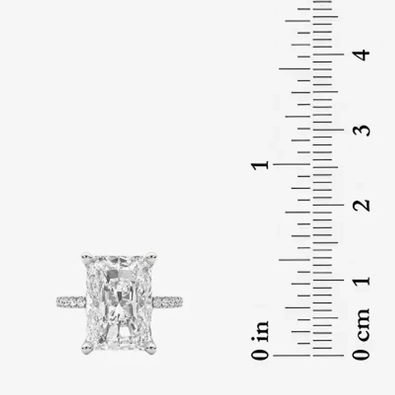Grown Gorgeous (F / Vs2) Womens 7 Ct.T.W. Lab White Diamond 14K Gold Rectangular Side Stone Engagement Ring