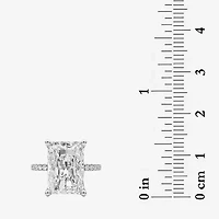 Grown Gorgeous (F / Vs2) Womens 7 Ct.T.W. Lab White Diamond 14K Gold Rectangular Side Stone Engagement Ring