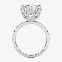 Grown Gorgeous (F / Vs2) Womens 7 Ct.T.W. Lab White Diamond 14K Gold Round Side Stone Engagement Ring