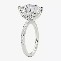 Grown Gorgeous (F / Vs2) Womens 7 Ct.T.W. Lab White Diamond 14K Gold Round Side Stone Engagement Ring