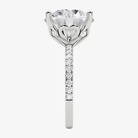 Grown Gorgeous (F / Vs2) Womens 7 Ct.T.W. Lab White Diamond 14K Gold Round Side Stone Engagement Ring