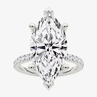 Grown Gorgeous (F / Vs2) Womens 6 CT. T.W. Lab White Diamond 14K Gold Marquise Side Stone Engagement Ring