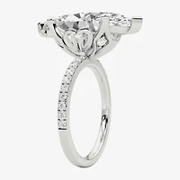 Grown Gorgeous (F / Vs2) Womens 6 CT. T.W. Lab White Diamond 14K Gold Marquise Side Stone Engagement Ring
