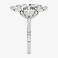 Grown Gorgeous (F / Vs2) Womens 6 CT. T.W. Lab White Diamond 14K Gold Marquise Side Stone Engagement Ring