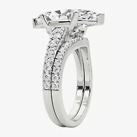 Grown Gorgeous ( F / Vs2 ) Womens 5 3/8 Ct. T.W. Lab White Diamond 14K Gold Marquise Side Stone Bridal Set