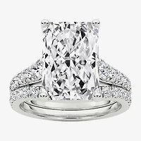 Grown Gorgeous ( F / Vs2 ) Womens 5 3/8 Ct. T.W. Lab White Diamond 14K Gold Rectangular Side Stone Bridal Set