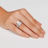 Grown Gorgeous ( F / Vs2 ) Womens 5 3/8 Ct. T.W. Lab White Diamond 14K Gold Rectangular Side Stone Bridal Set