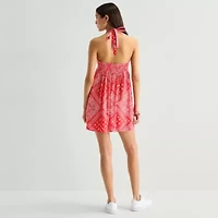 Arizona Womens Juniors Halter Neck Sleeveless Sundress