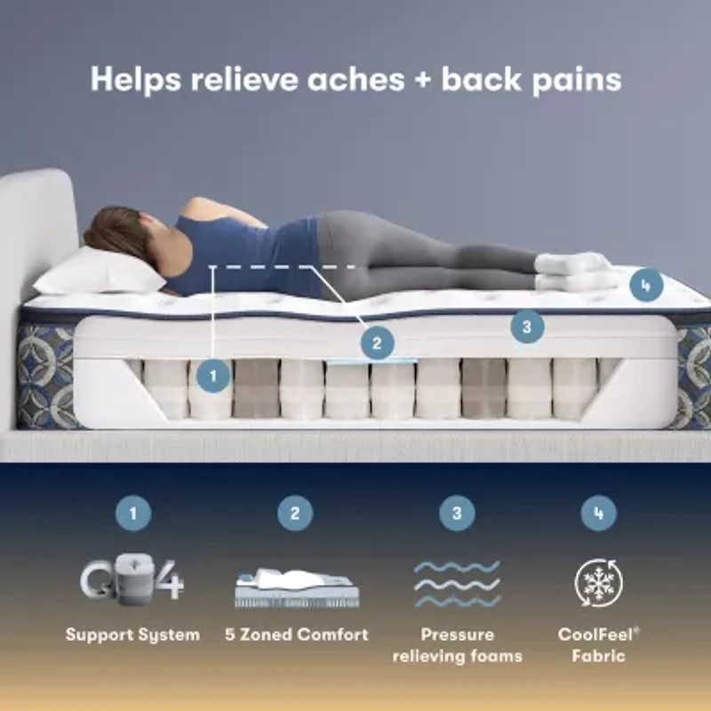 The Serta Perfect Sleeper Mondale 14" Plush Pillow Top - Mattress + Adjustable Base