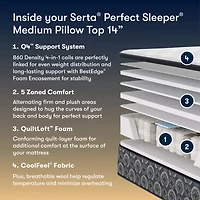The Serta Perfect Sleeper Mondale 14" Medium Pillow Top - Mattress + Adjustable Base