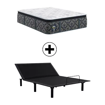 The Serta Perfect Sleeper Beechdale 12.5" Plush Tight Top - Mattress + Adjustable Base