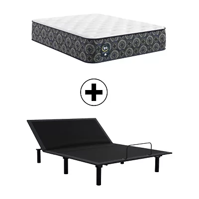 The Serta Perfect Sleeper Morningdale Hybrid 13.5" Medium Tight Top - Mattress + Adjustable Base