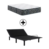The Serta Perfect Sleeper Morningdale Hybrid 14.5" Plush Tight Top - Mattress + Adjustable Base