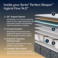 The Serta Perfect Sleeper Morningdale Hybrid 14.5" Firm Tight Top - Mattress + Adjustable Base