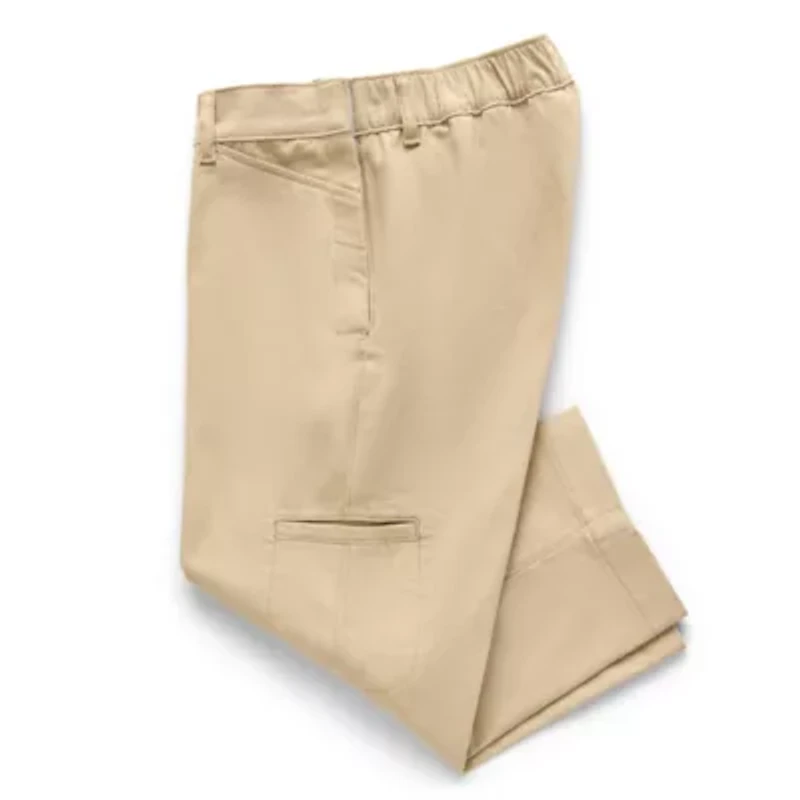 St. John's Bay Womens Easy-on + Easy-off Hidden Access Opening Slim Mid Rise Capri Pant