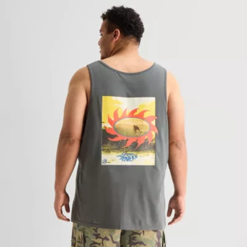 Arizona Mens Crew Neck Sleeveless Big and Tall Tank Top