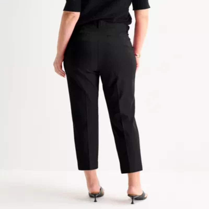 Liz Claiborne Emma Womens Plus Slim Mid Rise Ankle Pant